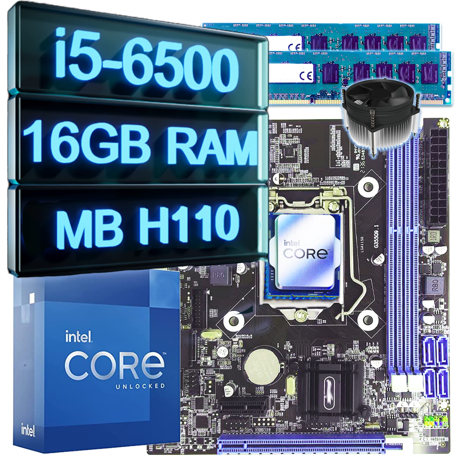 Intel i5 6500 2枚　6400 3枚 Kit Gamer Upgrade Intel i5-6500 + Placa Mãe H110 + 16GB RAM
