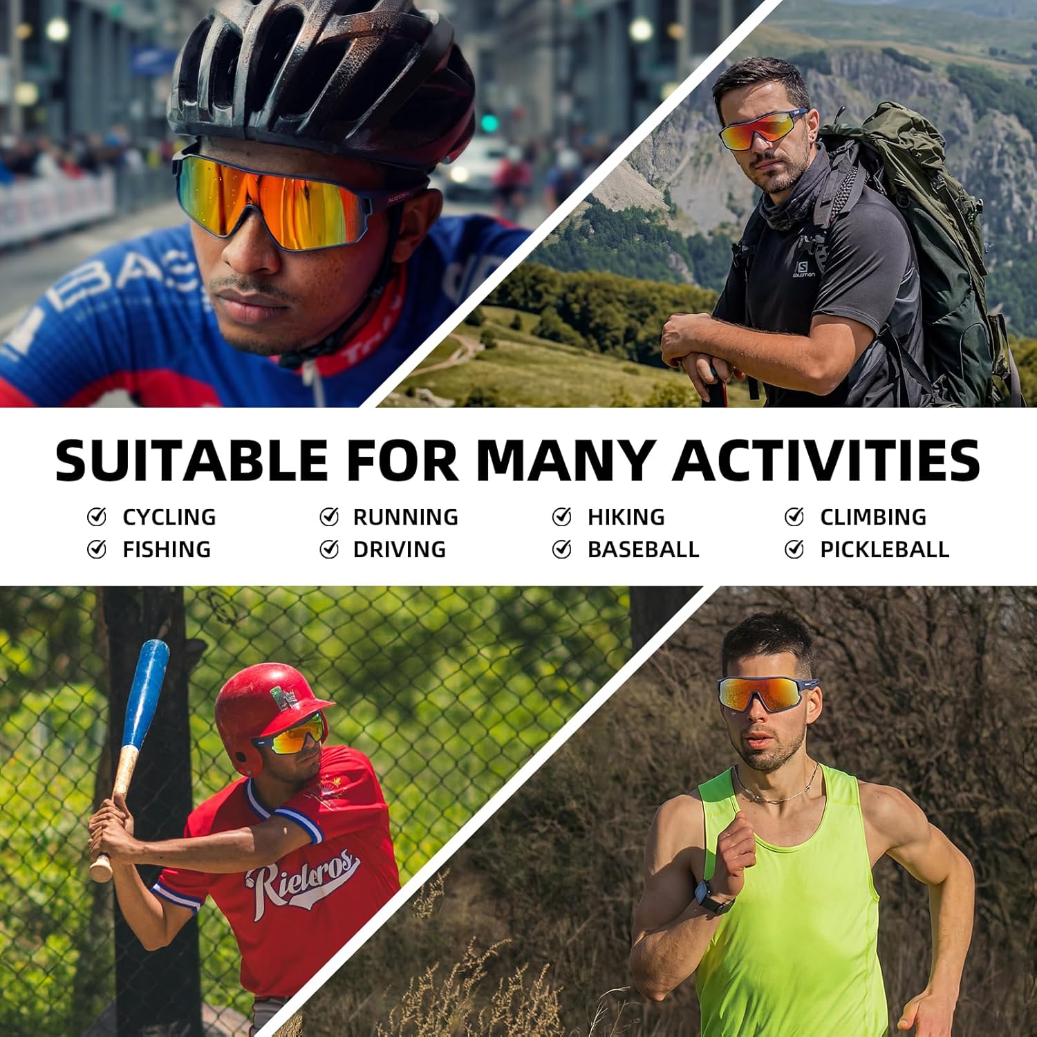 ROCKBROS Polarized Sunglasses UV Protection for Women Men Cycling Sunglasses
