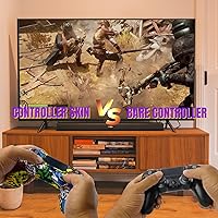 Vista 7 de Skin para controlador PS4, funda de silicona antideslizante con 2 tapas de agarre para el pulgar para PS4SlimPro Dualshock 4 Controller Wireless