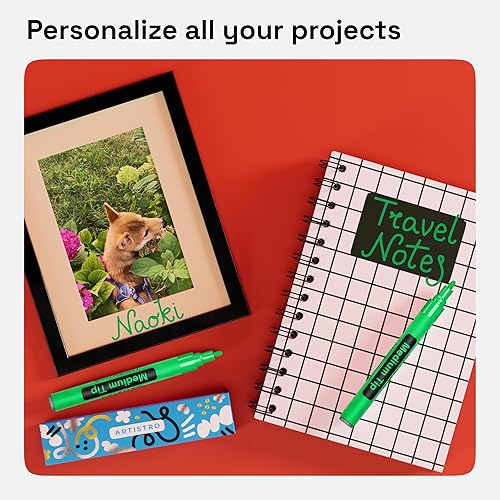 Miniatura 127 de ARTISTRO - 2 plumones de pintura acrílica blanca, punta media de 3 mm, perfectos para manualidades, proyectos de arte y más Blanco