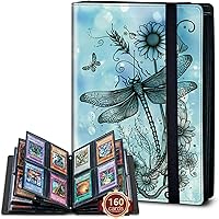 Vista 20 de Rossy Carpeta para tarjetas coleccionables, 9 bolsillos, impermeable, con 360 bolsillos laterales de carga para tarjetas deportivas y de fútbol