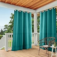 Vista 28 de Exclusive Home Curtains - Cortinas con ojales para interior y exterior, 2 paneles de cortina