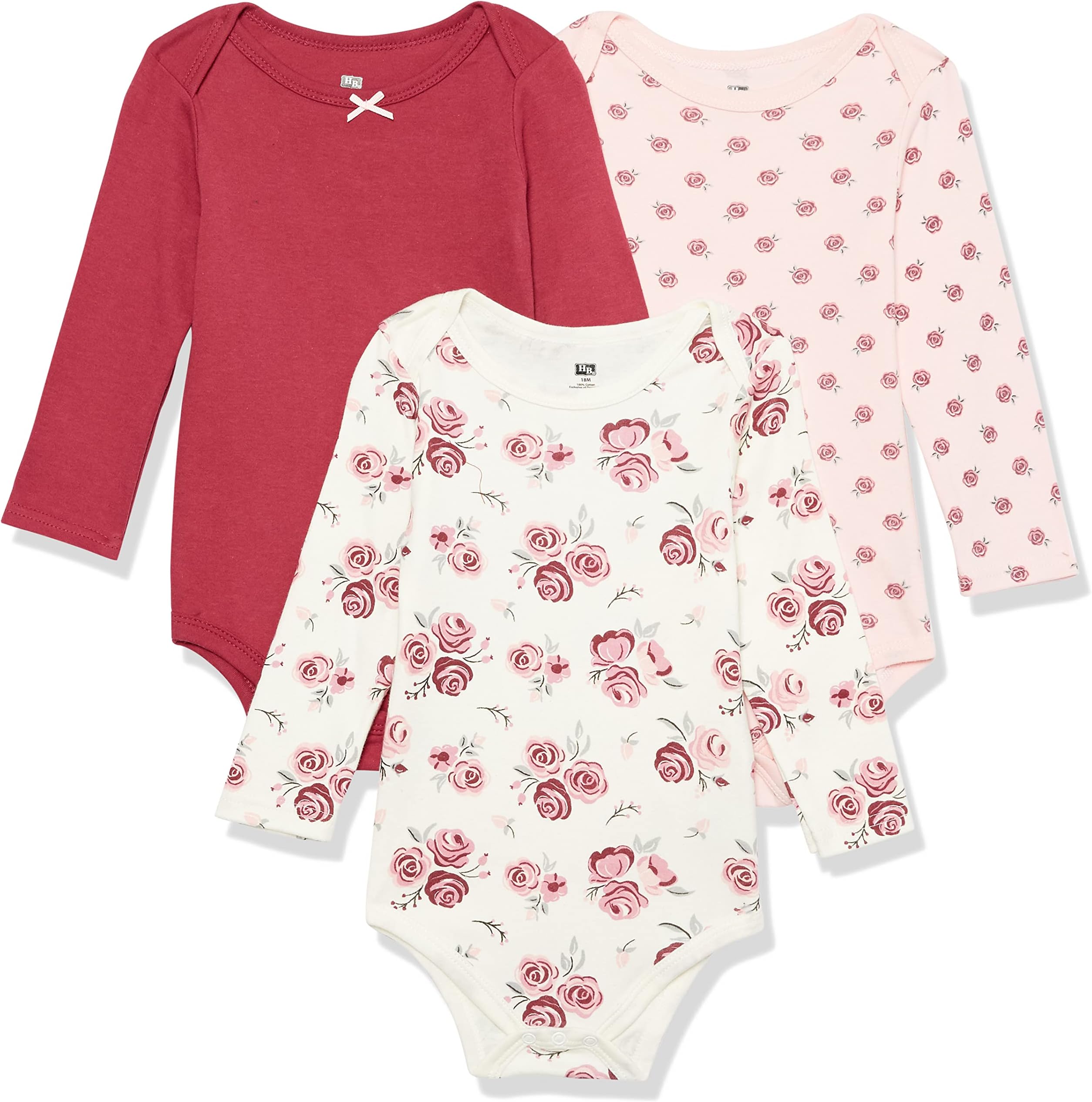 Hudson Baby Unisex Baby Long Sleeve Cotton Bodysuits
