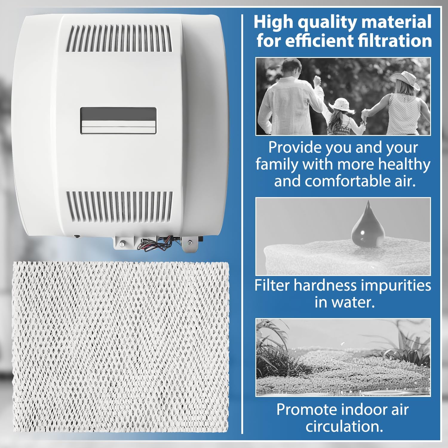 MaxLLTo Replacement Humidifier Filter Pad Compatible for Aprilaire 600 Series Model (10" x 13" x 1-5/8")