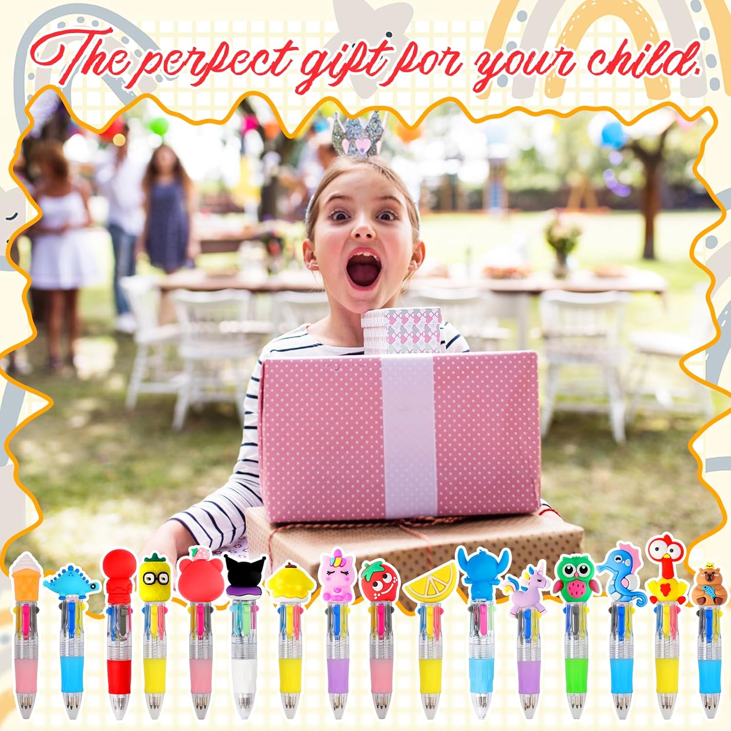 30Pcs Mini Multicolor Pens in One 4-in-1 Cute Pens Bulk for Kids, Ballpoint Pen for Birthdays and Children's Parties, Fun Gifts Assorted Ink Kawaii Pen