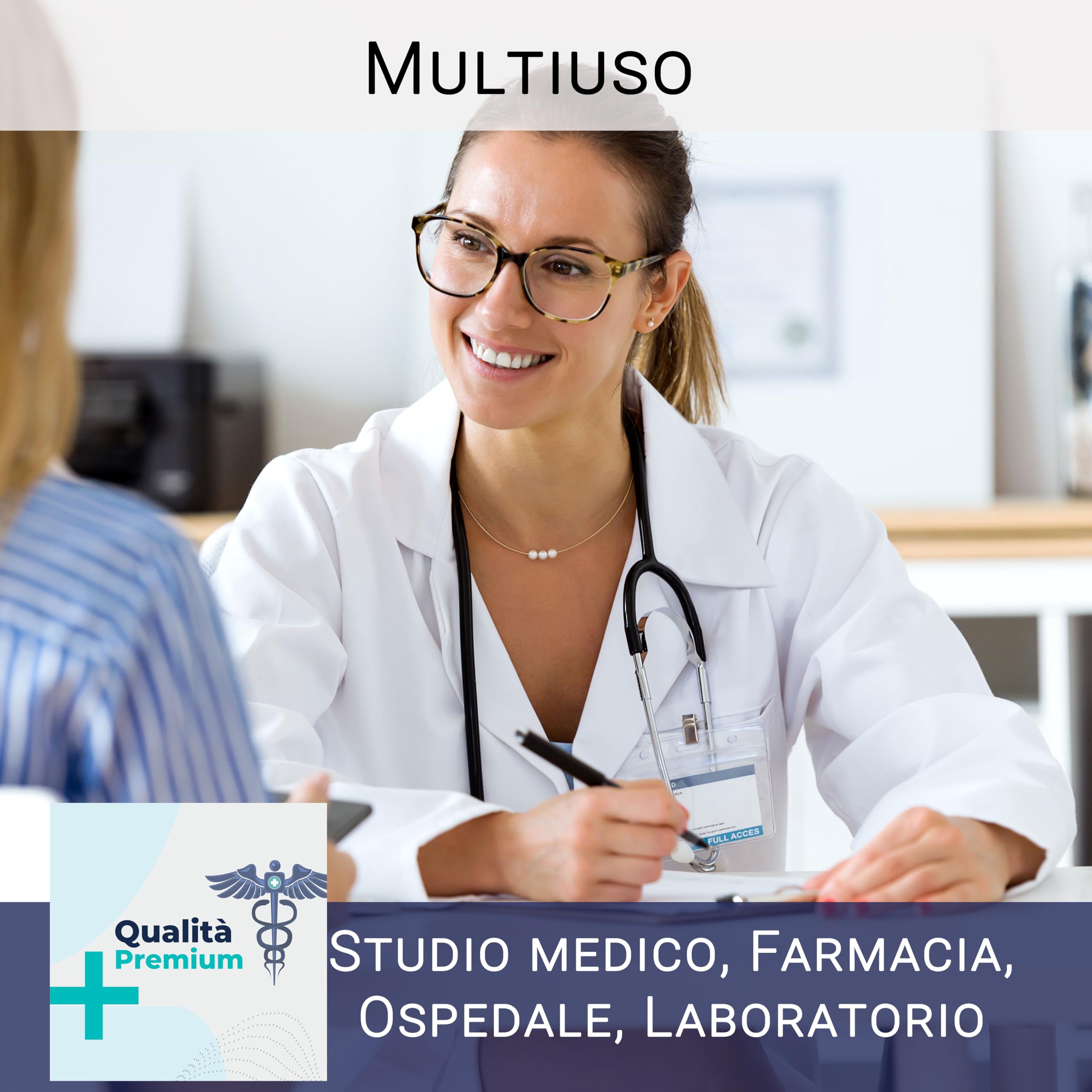 ZOLLNER Camice da donna per laboratorio - Casacca da medico con pratiche tasche e chiusura a bottoni a pressione - Cotone - lavabile a 95°C - Certificato OEKO-TEX (R), 141