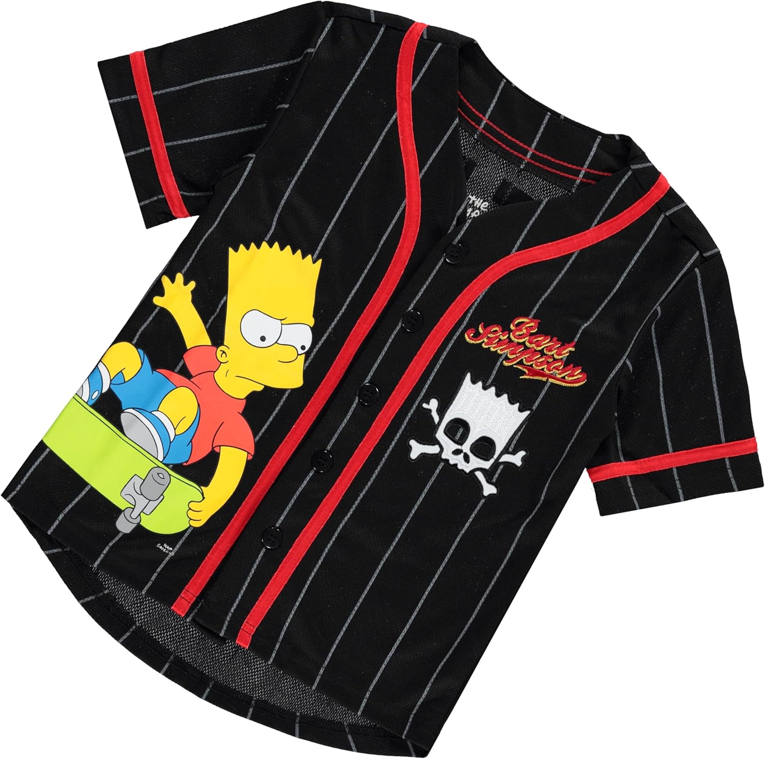 Boys Bart Simpson Baseball Jersey T-Shirt - Little and Big Boys Sizes 4-20