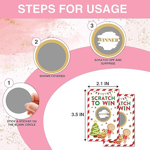 Miniatura 3 de Tarjetas de juego para rascar de Navidad  Juegos de rascar para fiestas de Navidad para adultos  Boletos para rifas de Navidad  Actividades y