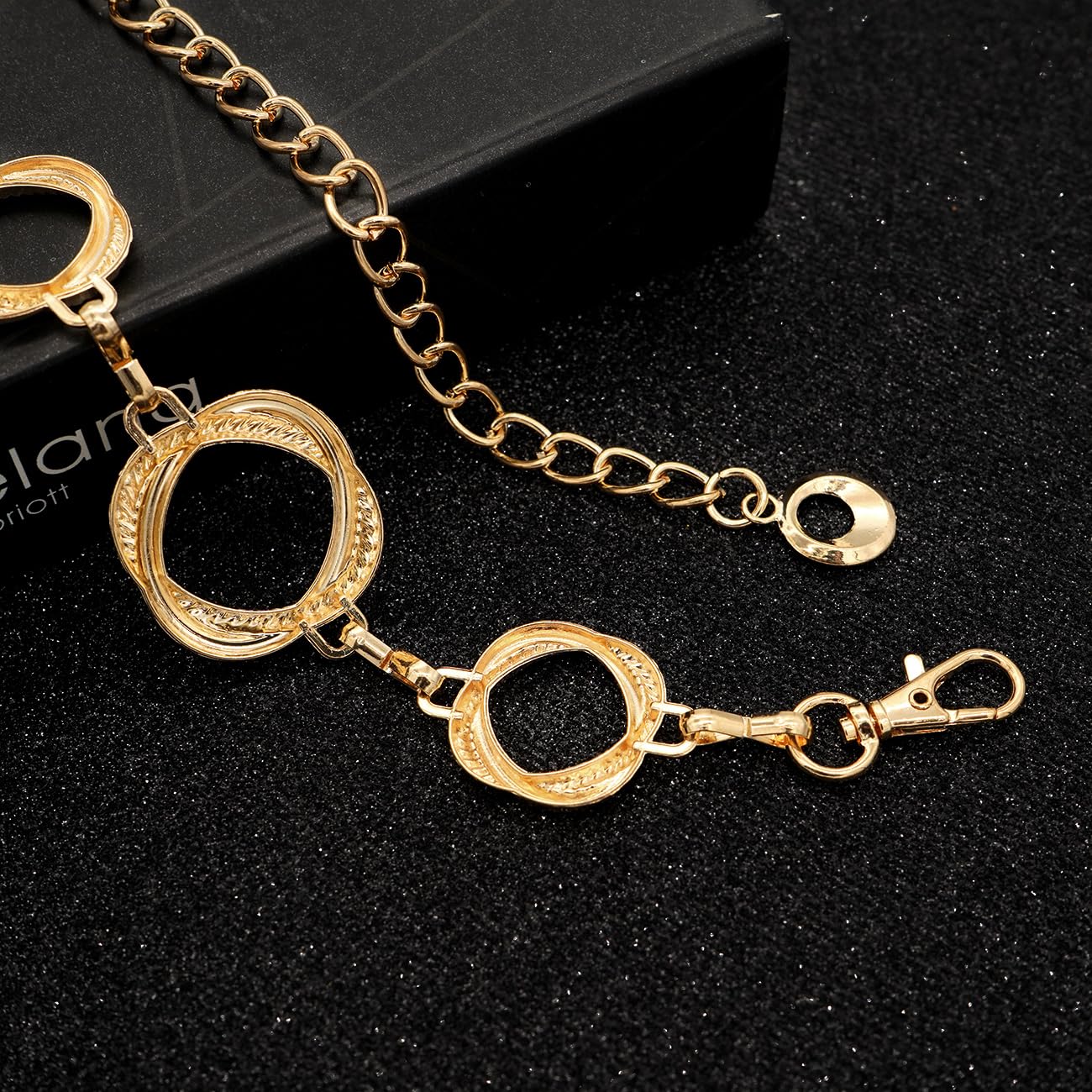 LIMHOO Cinturones de cadena para mujer, cadena de cintura de metal, color dorado y plateado, cinturón de eslabones para vestir y jeans