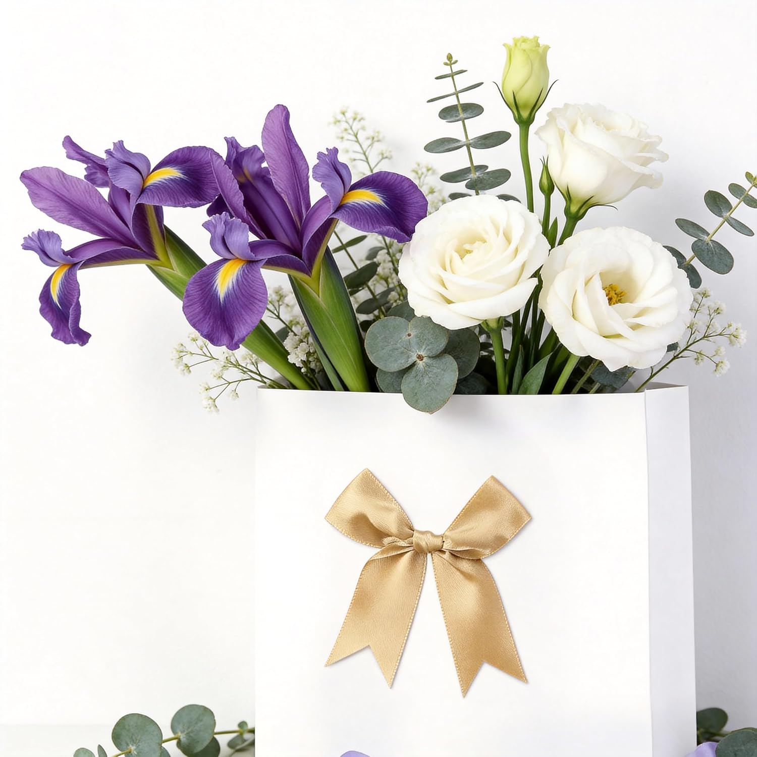 Gold Gift Wrap Bows - 50 Pcs 3.3 Inch Elegant Bows for Gift Wrapping, Party Decorations, Wedding Decor, Baby Shower, Christmas, Birthday, Crafts, Gift Bags - Image 6