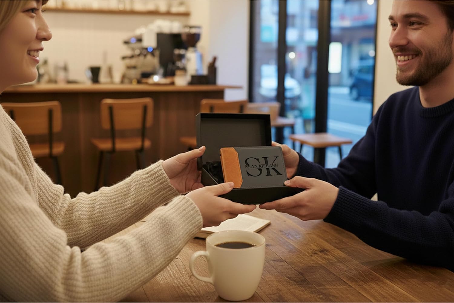 Personalized Genuine Leather Wallet for Men, Custom Engraved Name or Monogram, Unique Gift for Dad, Husband, Boyfriend, Grandpa, Son, Fathers Day, Anniversary,Valentines Gifts For Him - Image 8