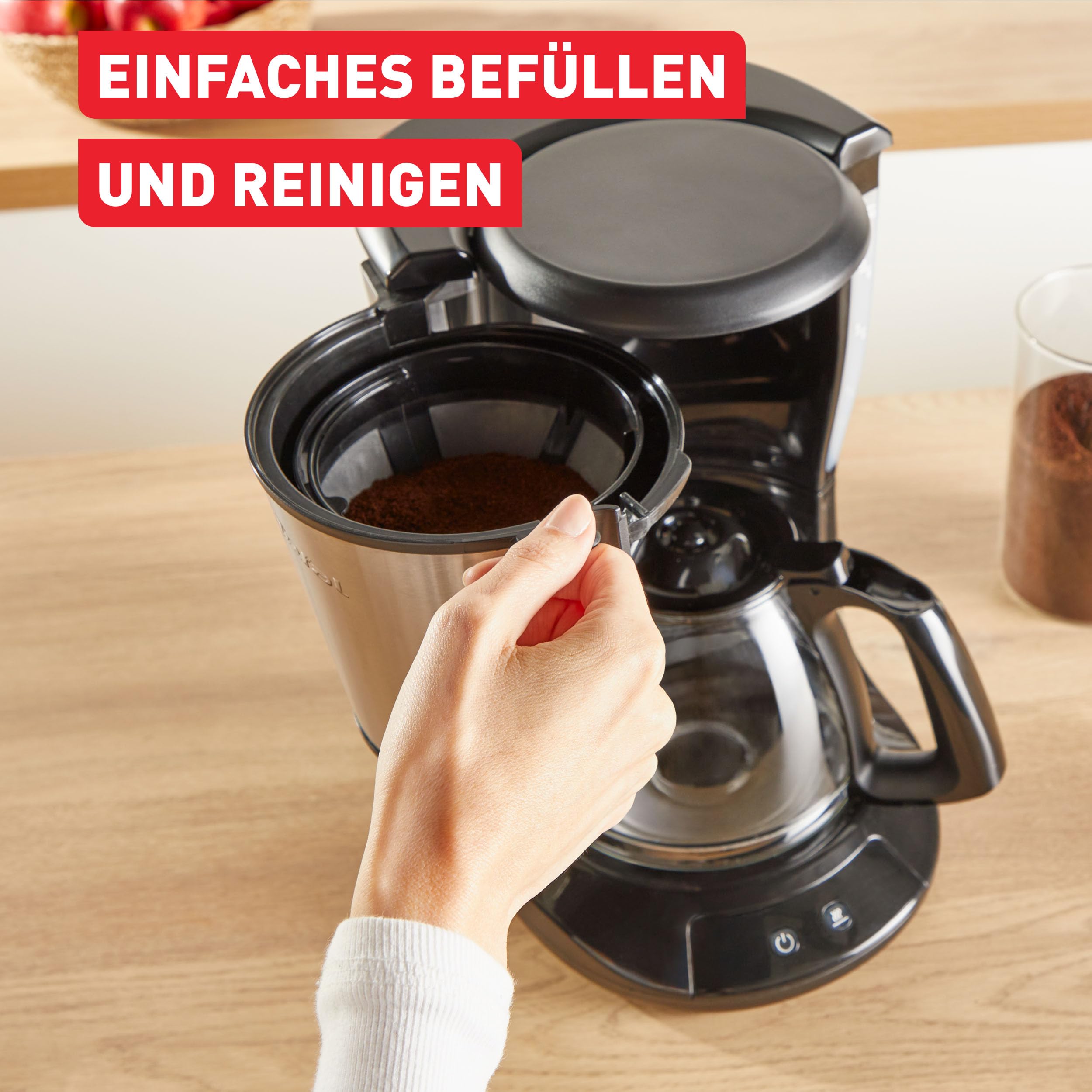 Tefal Subito Filterkaffeemaschine, optionale Warmhaltefunktion, 1,25 l