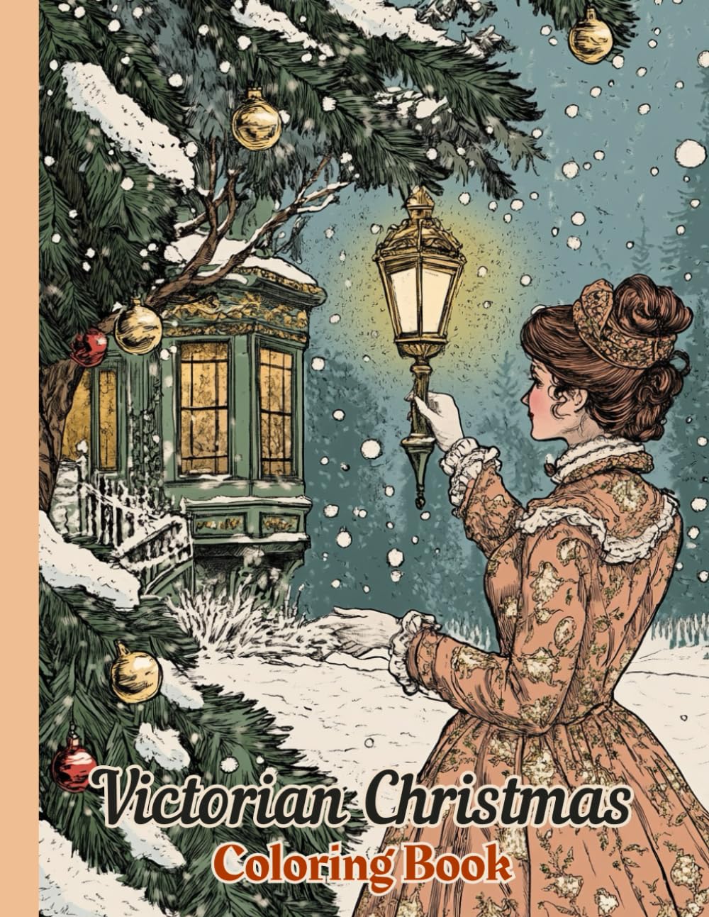 Victorian Christmas Coloring Book: Greyscale Vintage Christmas Coloring Book for Adults – Nostalgic Holiday Scenes for Stress Relief and Relaxation.