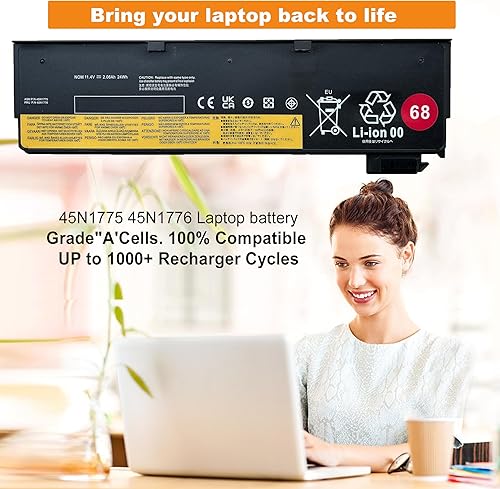 Miniatura 2 de BOWEIRUI 45N1775 45N1776 45N1126 68 Reemplazo de batería para laptop Lenovo ThinkPad T440 T440S X240 X240S S440 S540 X250 T450S L450 X260 T450 T460