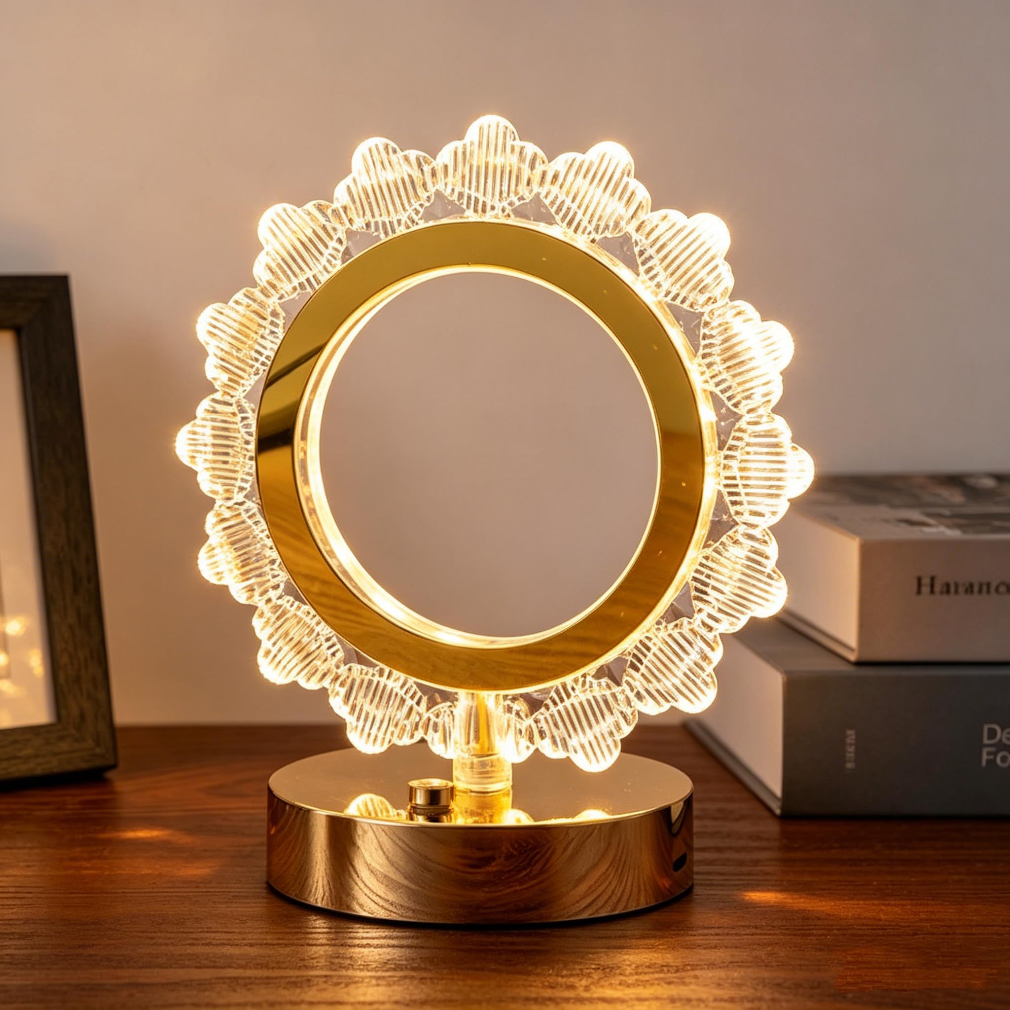 Maimeili Diamond Crystal Table Lamp Stepless Dimmable Desk Lamp