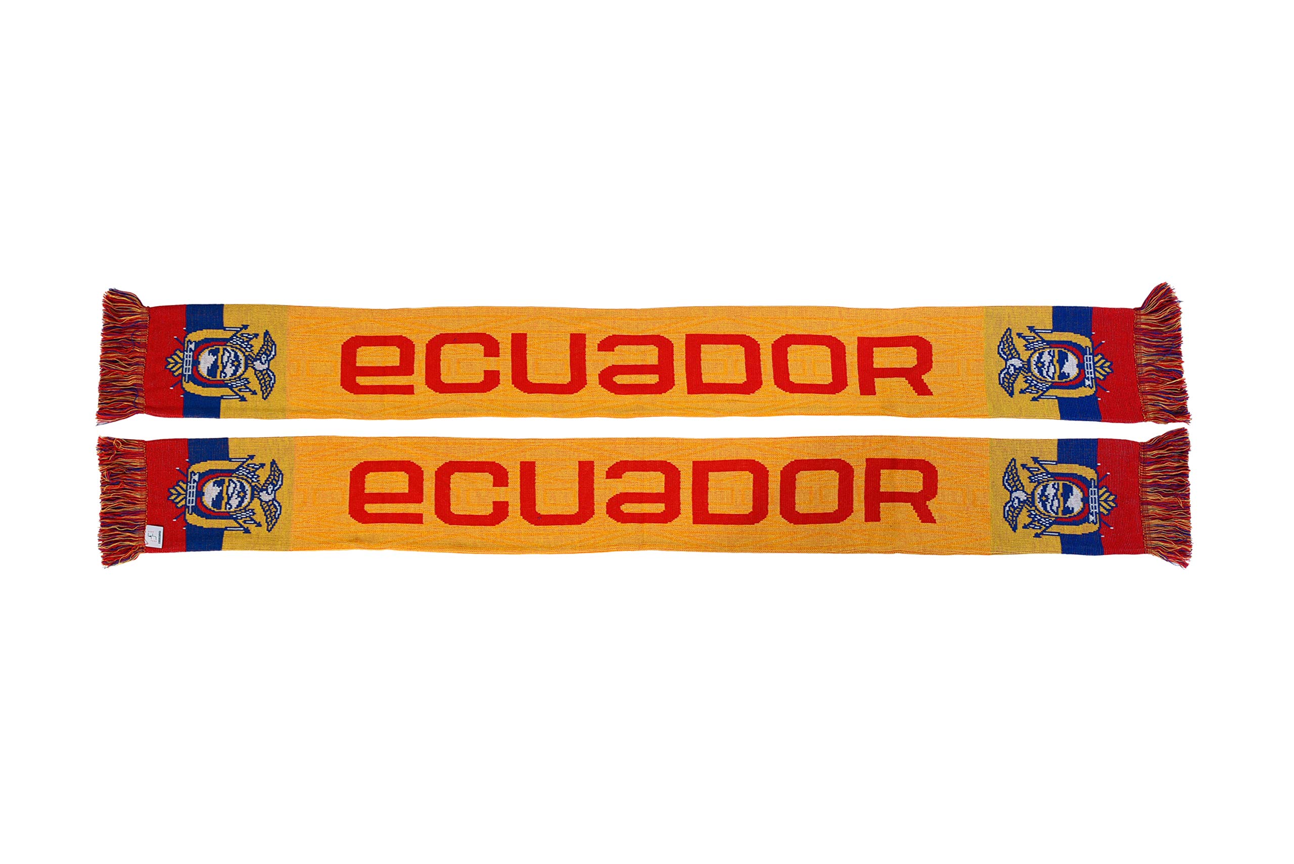 Ecuador Fußball-Strickschal, gelb, fits all