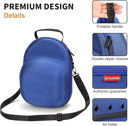 Miniatura 3 de Livelab Funda de viaje para sombreros, funda rígida para gorras de béisbol, almacenamiento de sombreros para viajes con asa de transporte y correa