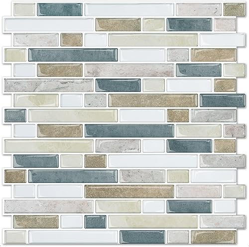 Vista 182 de STICKGOO - Azulejos autoadhesivos para loseta en muro, 12 x 12 pulgadas, azulejos autoadhesivos para loseta en muro de cocina y baño