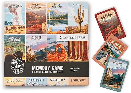 Lantern Press Protege nuestro juego de memoria de Parques Nacionales