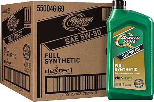 Quaker State Aceite de motor sintético completo 5W-30, 1 cuarto de galón (paquete de 6)