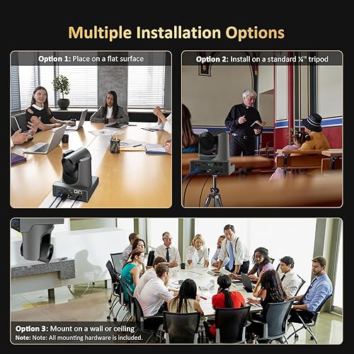 Miniatura 7 de Cámara PTZ NexiGo 20X Zoom Óptico con Salidas PoE HDMI/3G-SDI/USB/LAN de Transmisión IP, Seguimiento Automático AI para Videoconferencia