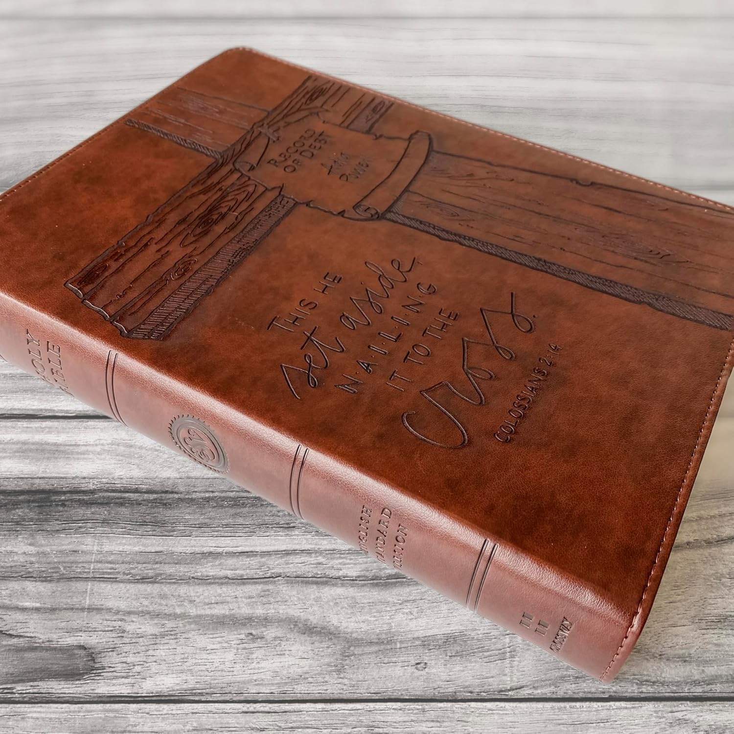 JOY CREATIVE ESV Wide-Margin Red Letter Bible | Personalized with Name | Custom Design is Hand Drawn and Laser Engraved | Gift for Birthday, Baptism, Graduation, Wedding, Anniversary...