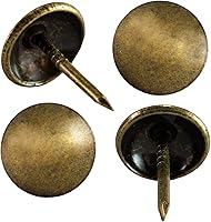 Vista 2 de decotacks® 500 PCS Heavy Duty Antique Brass Finish Upholstery Tacks, Sofa Nails, French Natural Thumb Tack,Push Pin, 7/16" Head Dia