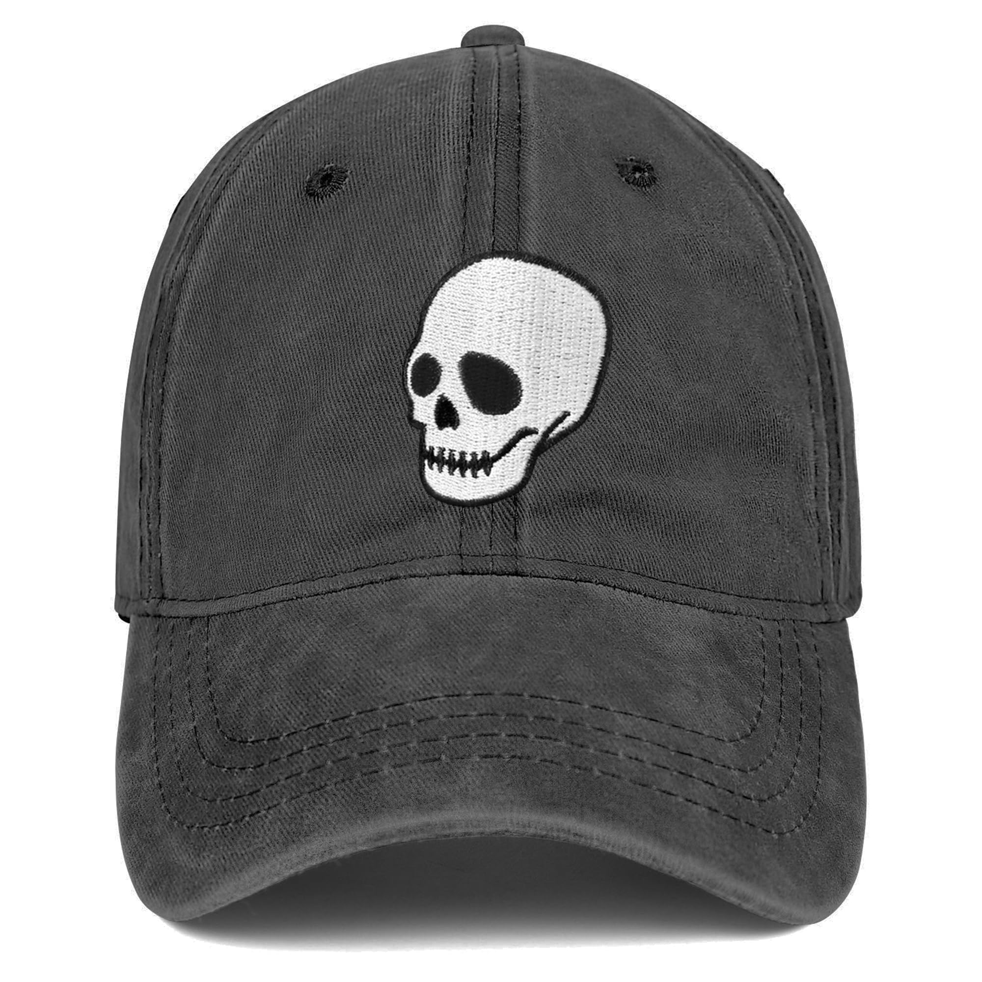 Photo 1 of Halloween Trucker Hat for Men and Women, Halloween Embroidered Baseball Hats Adjustable Washable Spooky Baseball Cap Gifts 03.halloween Hat-02 One Size