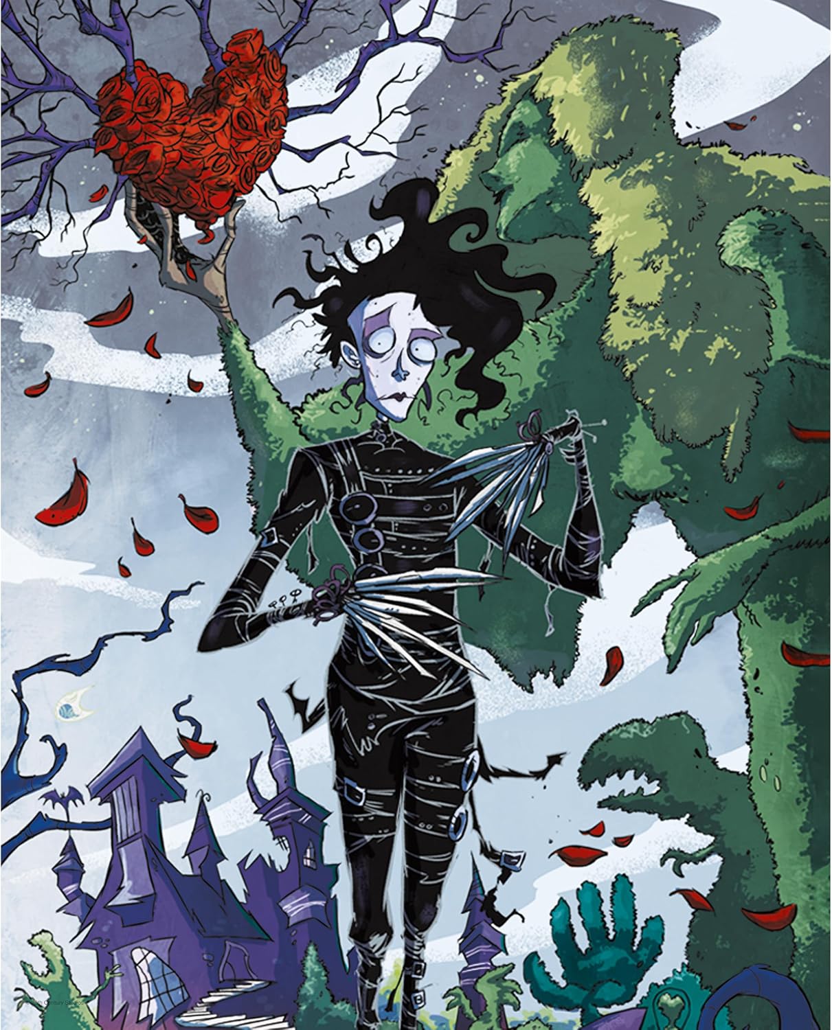 Aquarius Edward Scissorhands 500pc Puzzle (500 Piece Jigsaw Puzzle) - Glare Free - Precision Fit - Officially Licensed Edward Scissorhands Merchandise & Collectibles -16x20 Inches