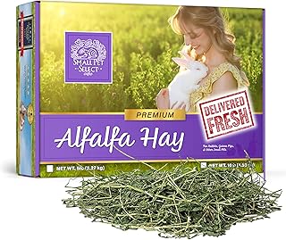 Small Pet Select Alfalfa Hay Pet Food for Young Rabbits, Guinea Pigs, Chinchillas, Tortoises and Other Small Animals, Easy to Store Box, 5 LB