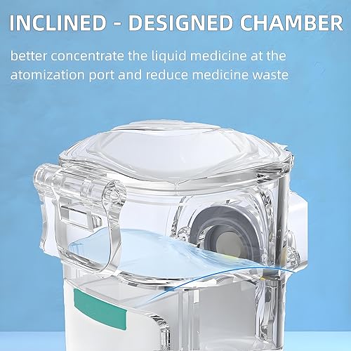 Miniatura 7 de Mayluck Nebulizador portátil para problemas respiratorios, nebulizador de mano para niños y adultos, pequeña máquina nebulizadora con modo de