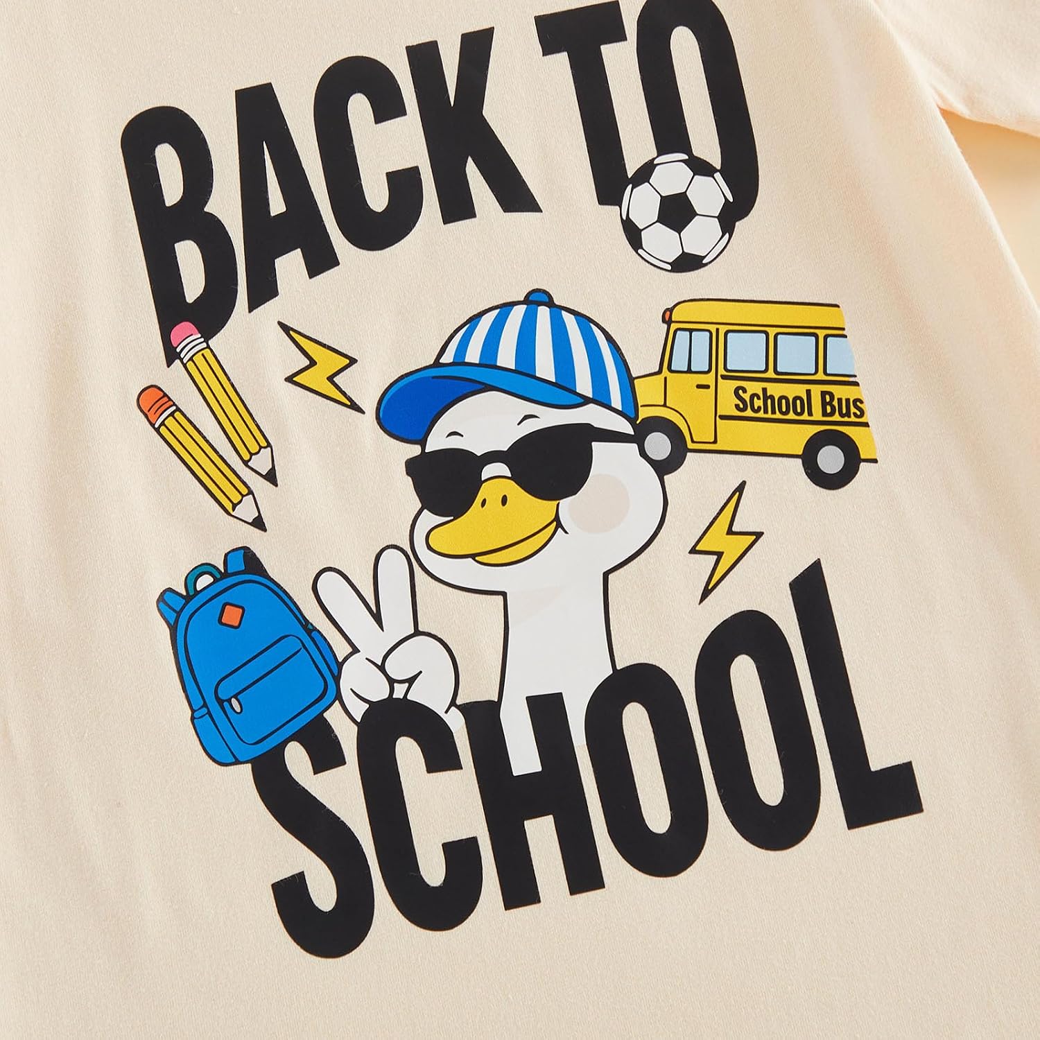 Kids Toddler Boy Back to School Outfit Goose Tee Toddler First Day of Preschool Kindergarten Shirt