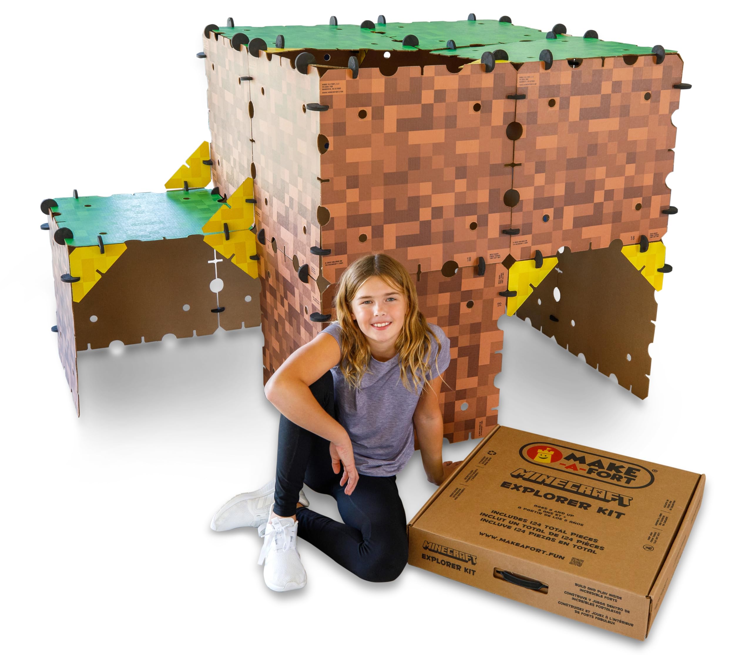 Minecraft Explorer Kit - Build Minecraft in The Real World - Endless Play for Ages 8 and Up - Build Forts, Mazes, Tunnels, and More - Durable,