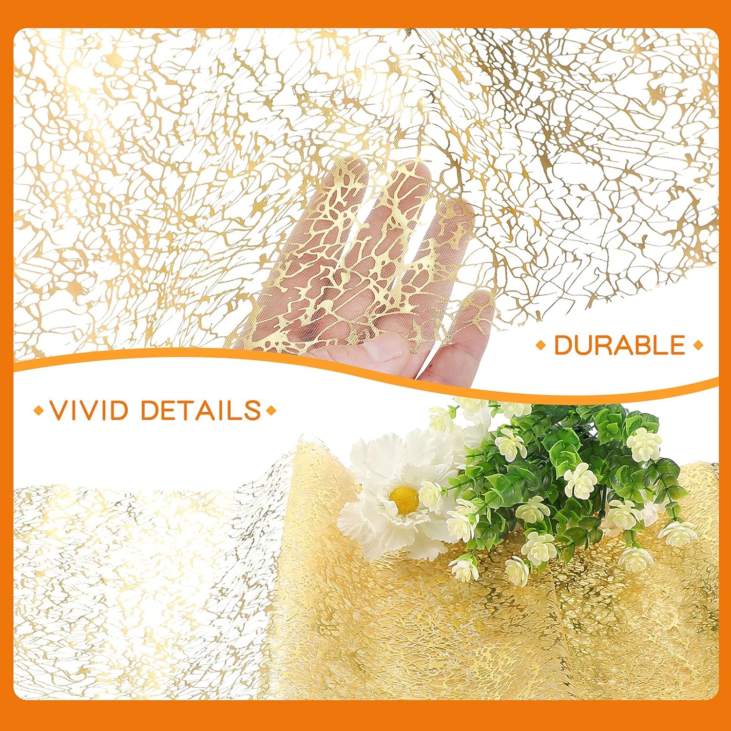 Tatuo 3 Pcs Gold Table Runner Metallic Glitter Metallic Table Runner Roll Rectangle Polyester Wedding Decor for Centerpieces Birthday Wedding Anniversary Home Decor(12 x 84 Inch) - Image 3