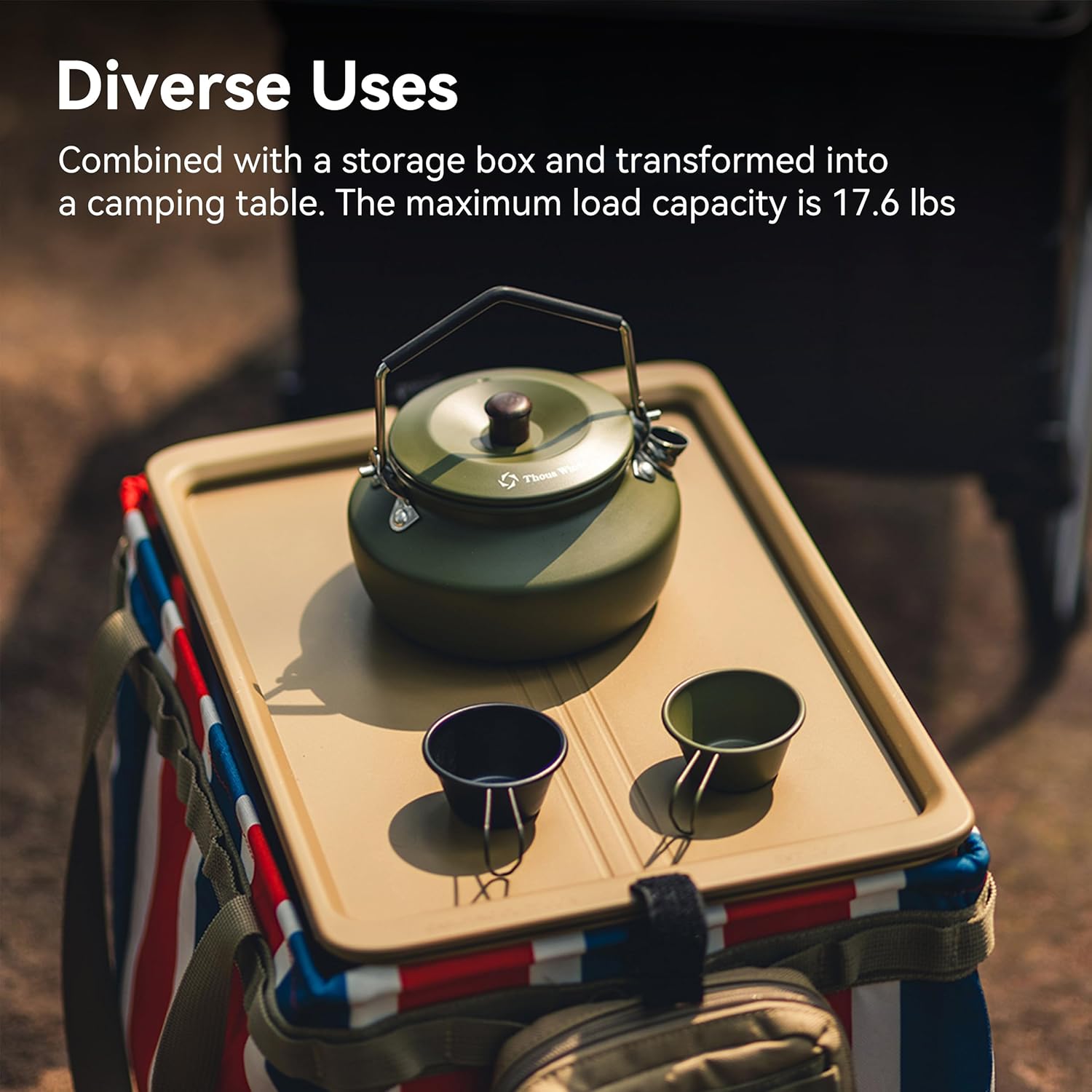 Thous Winds Tactical Camping Storage Bag, 30L Collapsible Multifunctional Storage Toolbox, for Outdoor Camping Picnic Car Trunk Organizer, Black - Image 4