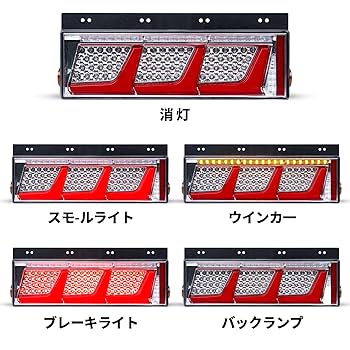 Amazon | 汎用トラックテールランプ LED リアコンビネーション