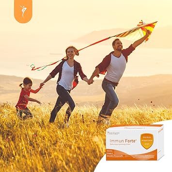 SanaExpert Immune Forte Vitamins and Minerals for the Immune System Omega-3 Fatty Acids Beta Glucan Marigold Extract Lycopene and Lutein 1 Month Pack of 90 Capsules (69 g) 4260423960084 1 90