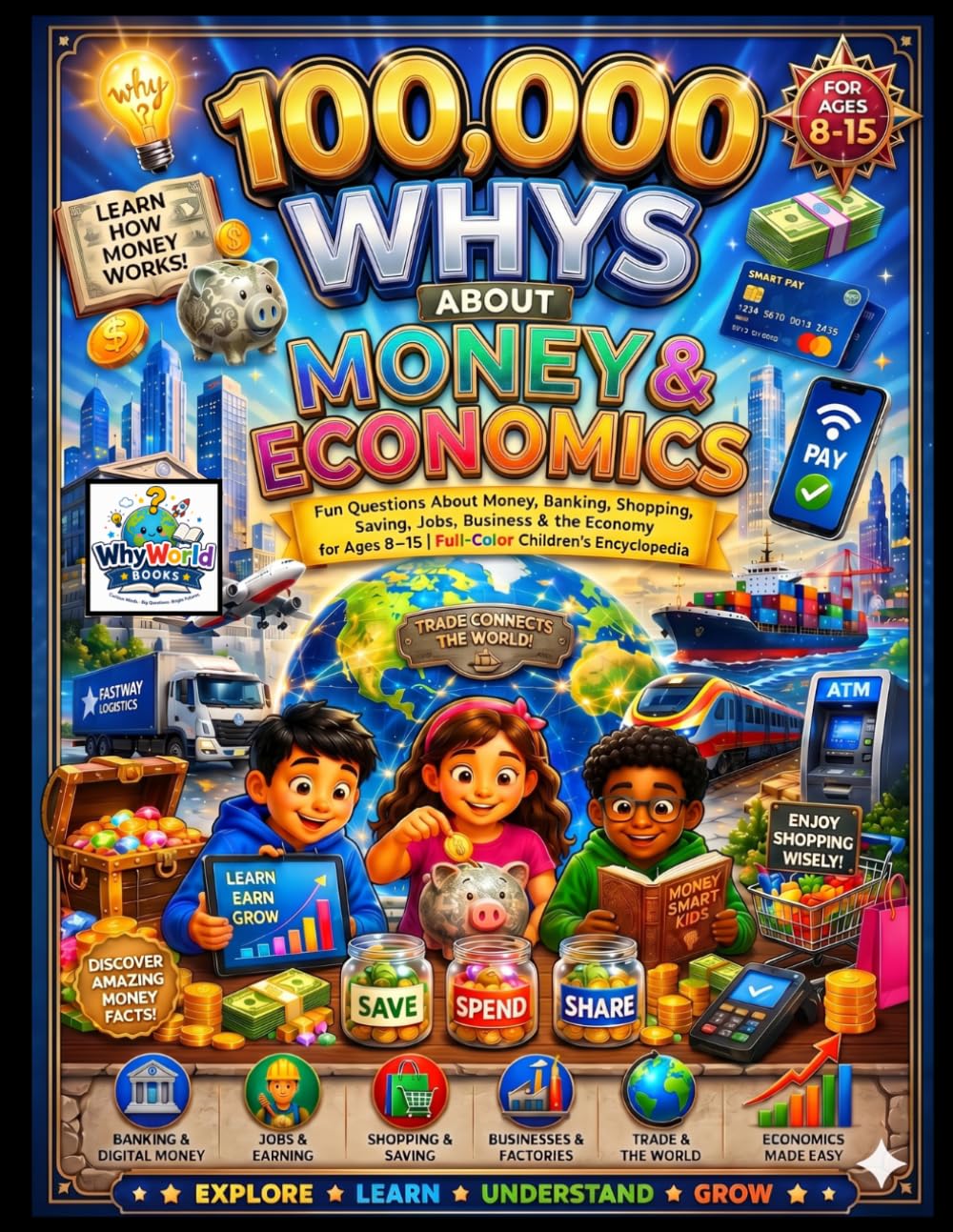 100,000 Whys About Money & Economics: Fun Questions About Money, Banking, Shopping, Saving, Jobs, Business & the Economy for Ages 8–15/ Full-Color Children’s Encyclopedia