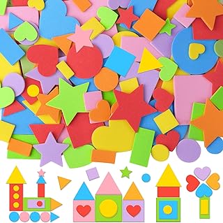1630Pcs Foam Shape Stickers,EVA Foam Stickers with Assorted Shapes Colors
