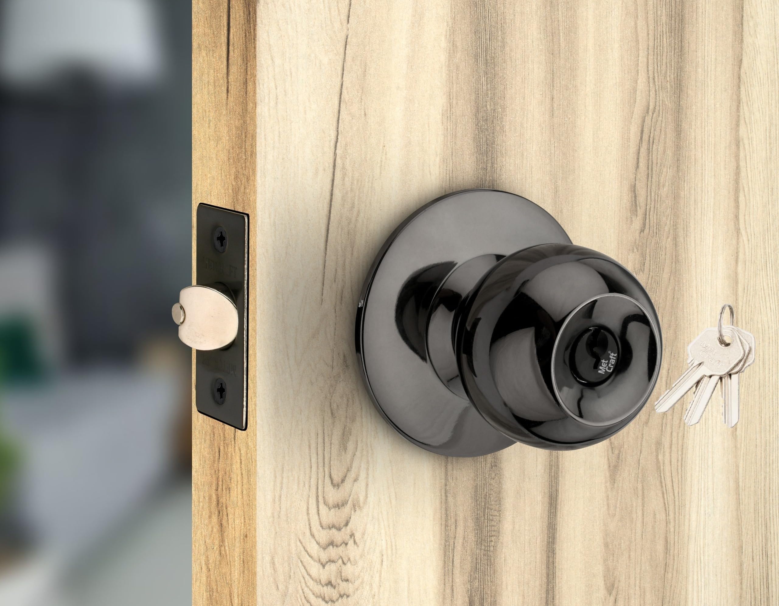 Room Door Knob Lock - with 3 Brass Key Cylindrical Lock for Bedroom/Main Door/Tubular Door Knob/Handle (Silver Matt, 60 mm Backset) — Amazon image 12