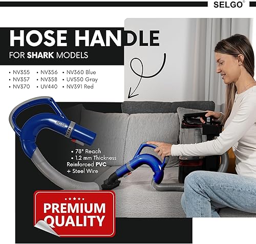 Miniatura 2 de Mango de manguera de repuesto mejorado para aspiradoras Shark Navigator Rotator Lift-Away para la serie NV360,