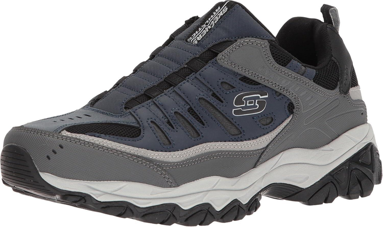 skechers after burn memory fit strike on men's walking shoes