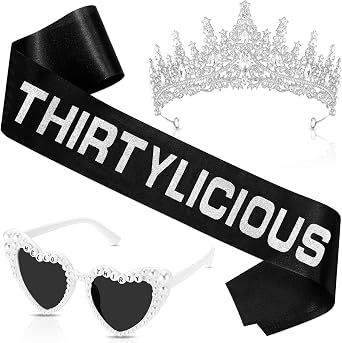 3pcs 30th/40th/50th/60th/70th Birthday Decor