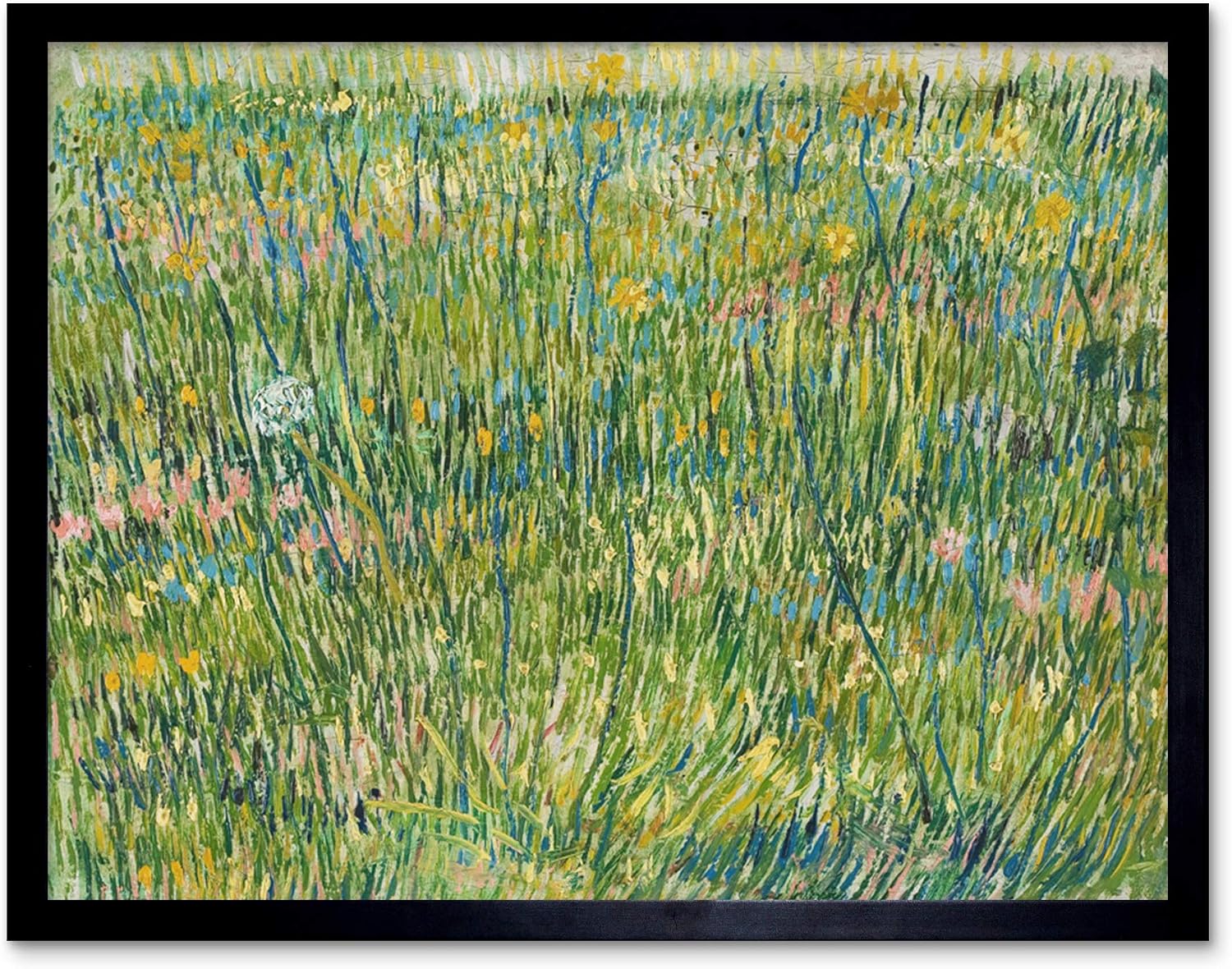 Vincent Van Gogh Patch Of Grass Art Print Framed Poster Wall Decor 12x16 inch