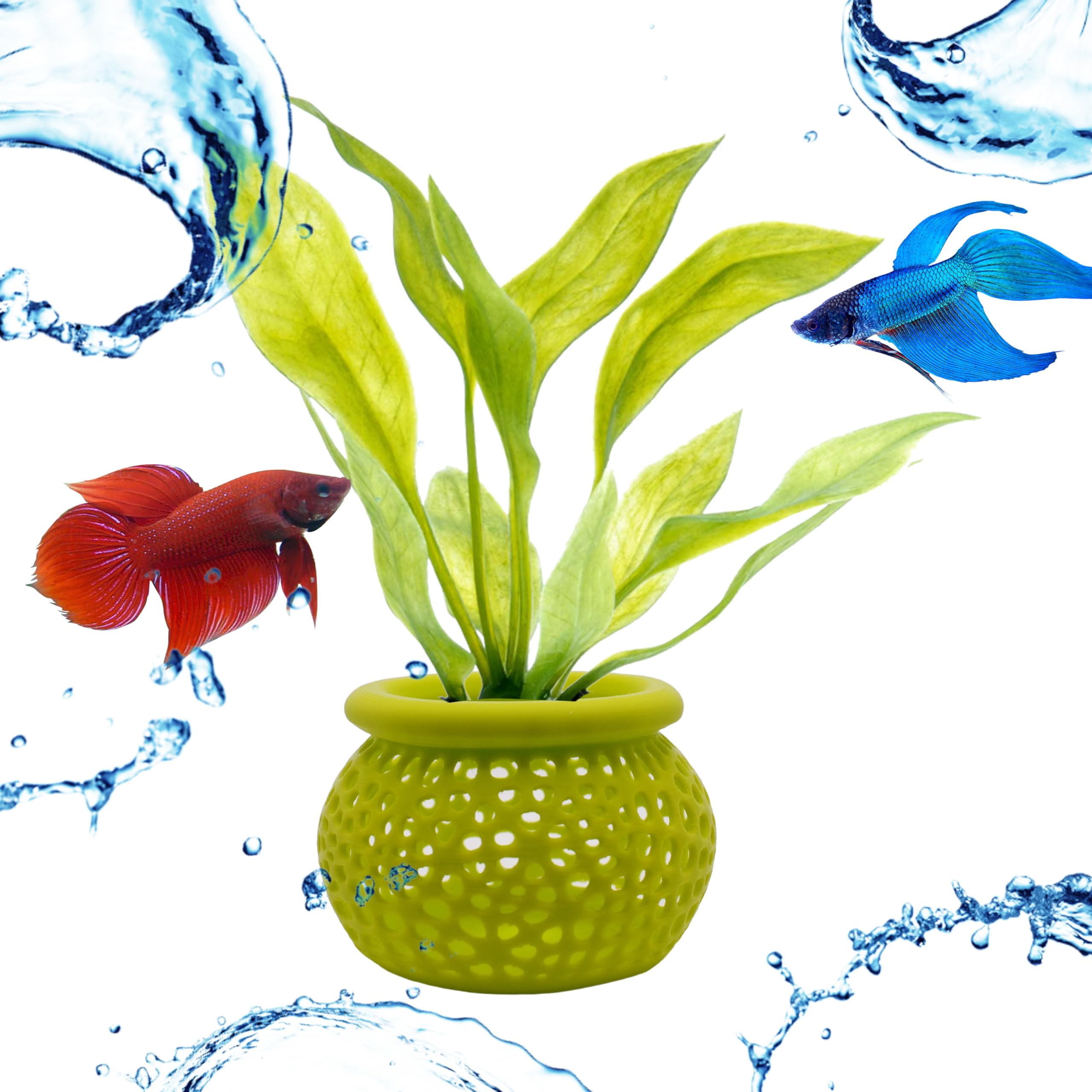 3DAquaticSolutions Aquarium Plant Pot Holders, Aquatic Plant Holder, Securely Hold Aquatic Plants, Promoting Healthy Root Growth, Fish Tank Aesthetic