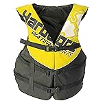 Hardcore Coast Guard Type III PFD for Youth Child Teen Adult; Life Vest Flotation Device; Life Jacket Paddle Vest for Big Kids, Jet ski, Wakeboard, Hardshell Kayak Life Jacket Yellow Adult Universal
