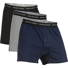 Fishers Finery Mens Relaxed Stretch Knit Boxers; Modal Cotton Microfiber Blend