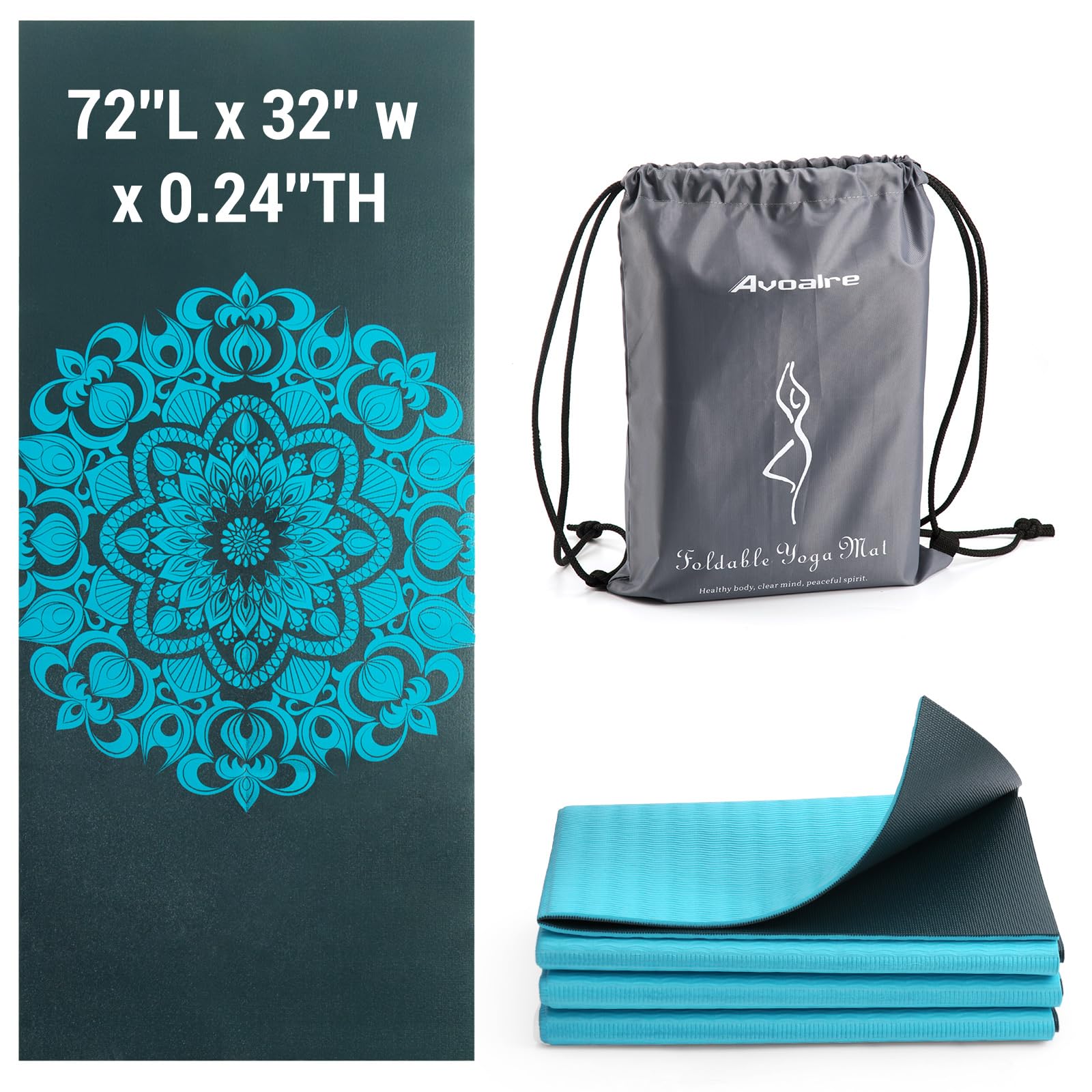 Avoalre Folding Yoga Mat, 72