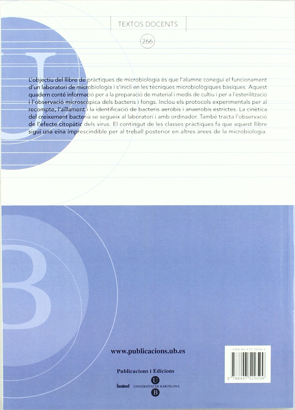 Pràctiques de microbiologia I i II (TEXTOS DOCENTS)