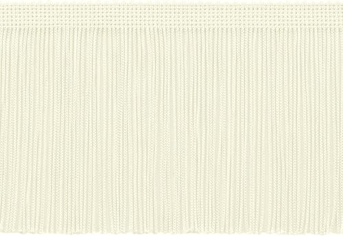 Ribete de flecos de cadena maciza de 4 pulgadas de largo (estilo # CF04), blanco roto marfil #OW (blanco marfil, marfil crema, marfil blanco) 11